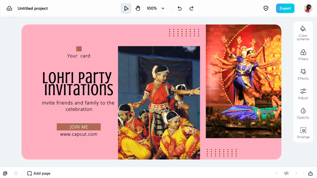 Create Lohri party invitations